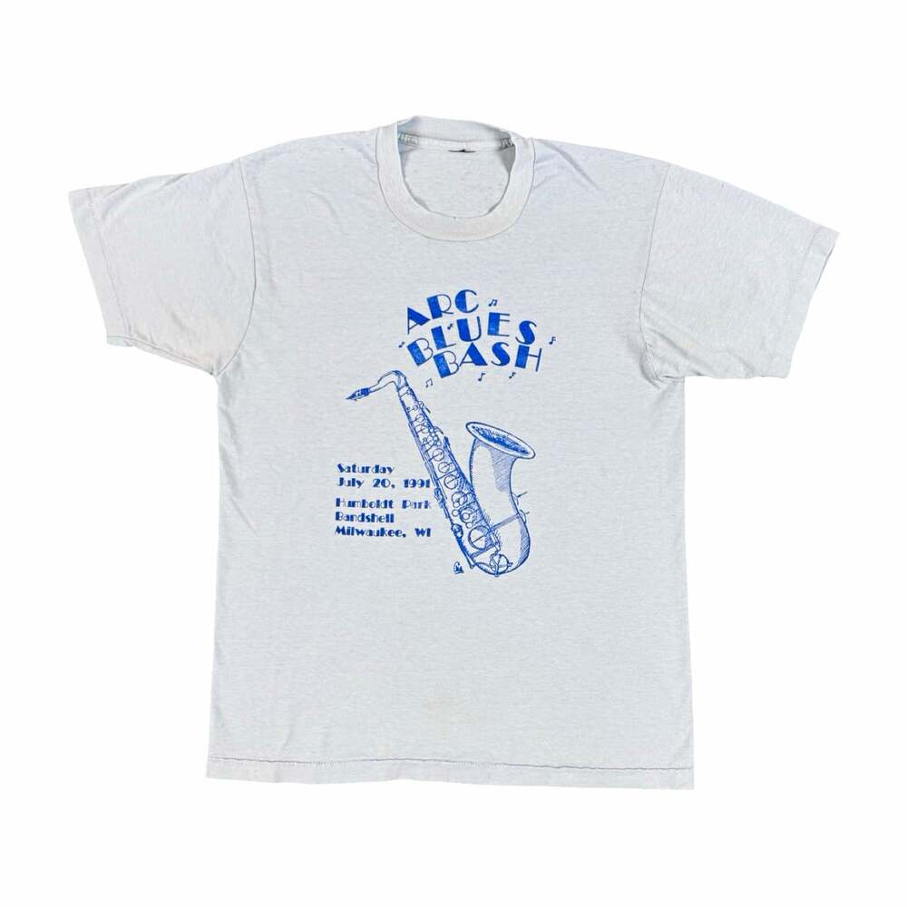 Vintage Blues Bash 1991 Milwaukee WI graphic print cotton crew neck t shirt
